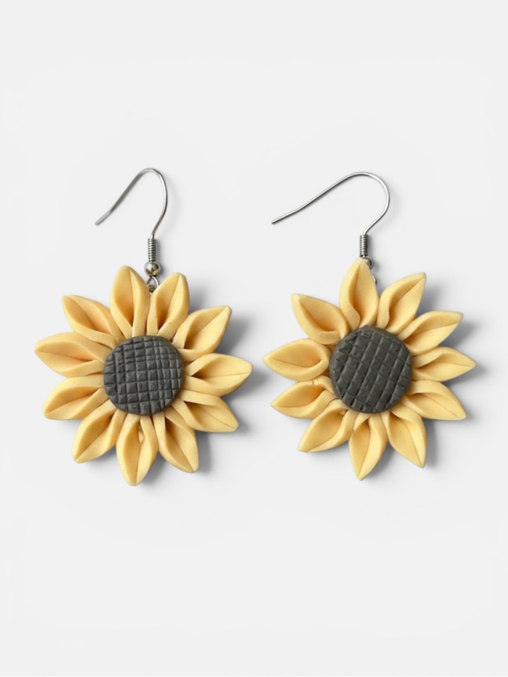 Handcrafted Sunflower Drop Earrings